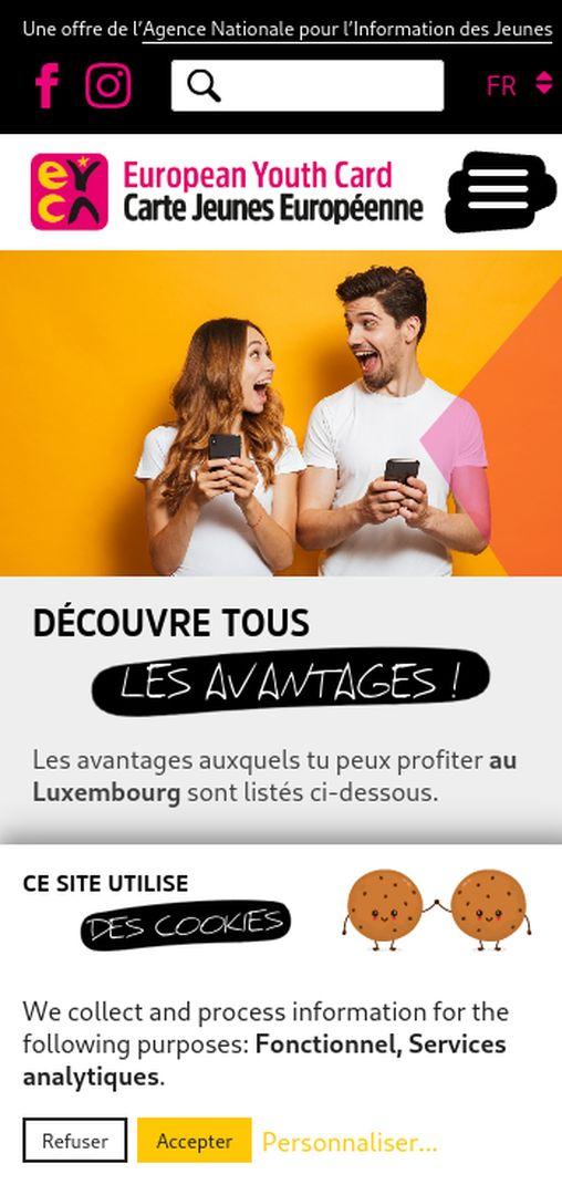 cartejeunes.lu as seen on mobile phones