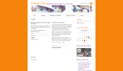 Sign-in or sign-up no the science-club.lu website