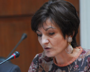 Jasmina Sopova au colloque international "Senghor en toute liberté", Skopje, 2006.